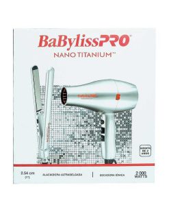 Cabello | BabylissPro Combo Silver Nanotitanio Secadora Y Alaciadora