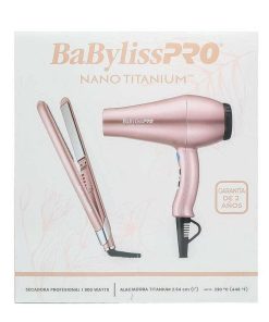 Cabello | BabylissPro Combo Rose Gold Nano Titanium